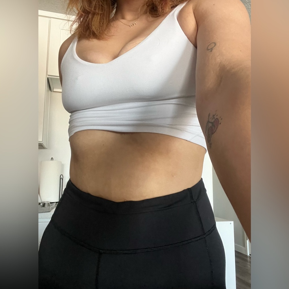 LULULEMON ALIGN TANK WHITE/OFFWHITE/BEIGE SIZE 8